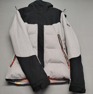 Stylish Black and Gray Womens Puffer Jacket